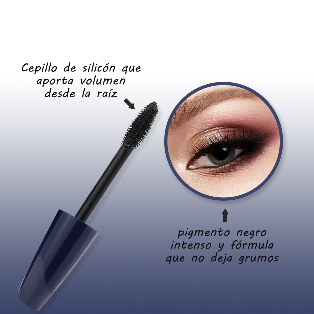 Mascara de Pestañas a Prueba de Agua con Cepillo de Silicon [Sculpting]