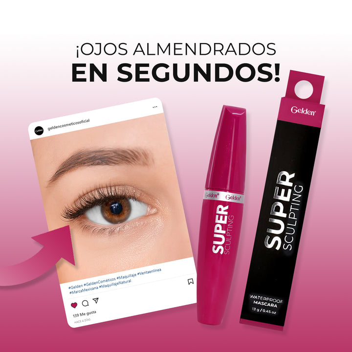 Mascara de Pestañas a Prueba de Agua con Cepillo de Silicon [Sculpting]