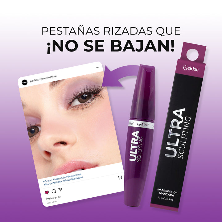 Mascara de Pestañas a Prueba de Agua con Cepillo de Silicon [Sculpting]